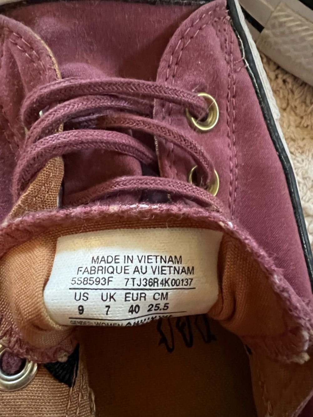 Converse Shoreline Slip-On Sneakers in Burgundy - Picture 4 of 6
